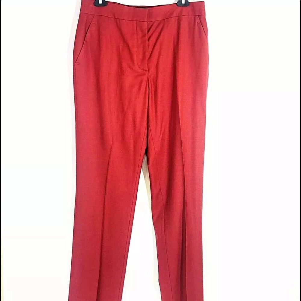 Faconnable Italy Virgin Wool 40 Slacks Red No hem